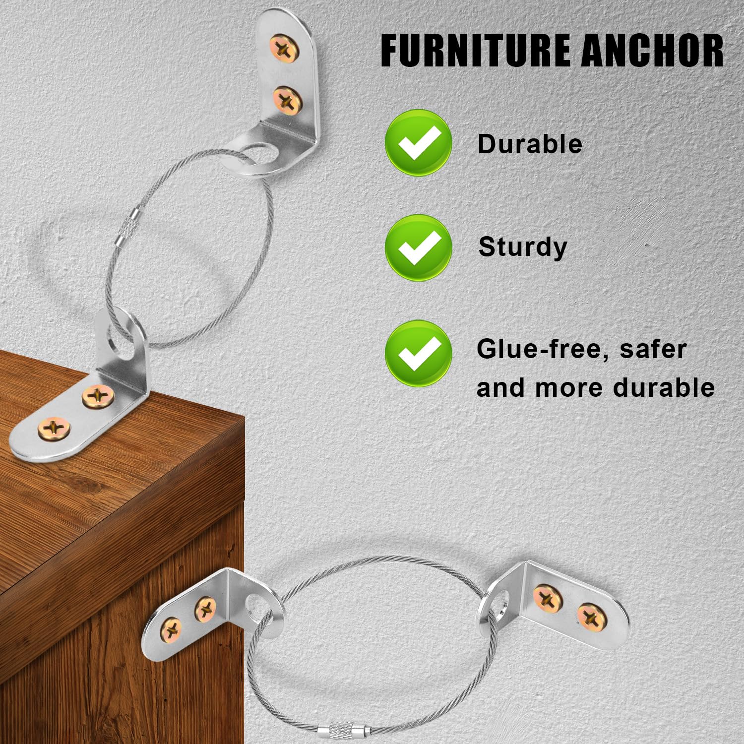 Lasuroa easy-install wall anchors enable quick, tool-friendly setup.