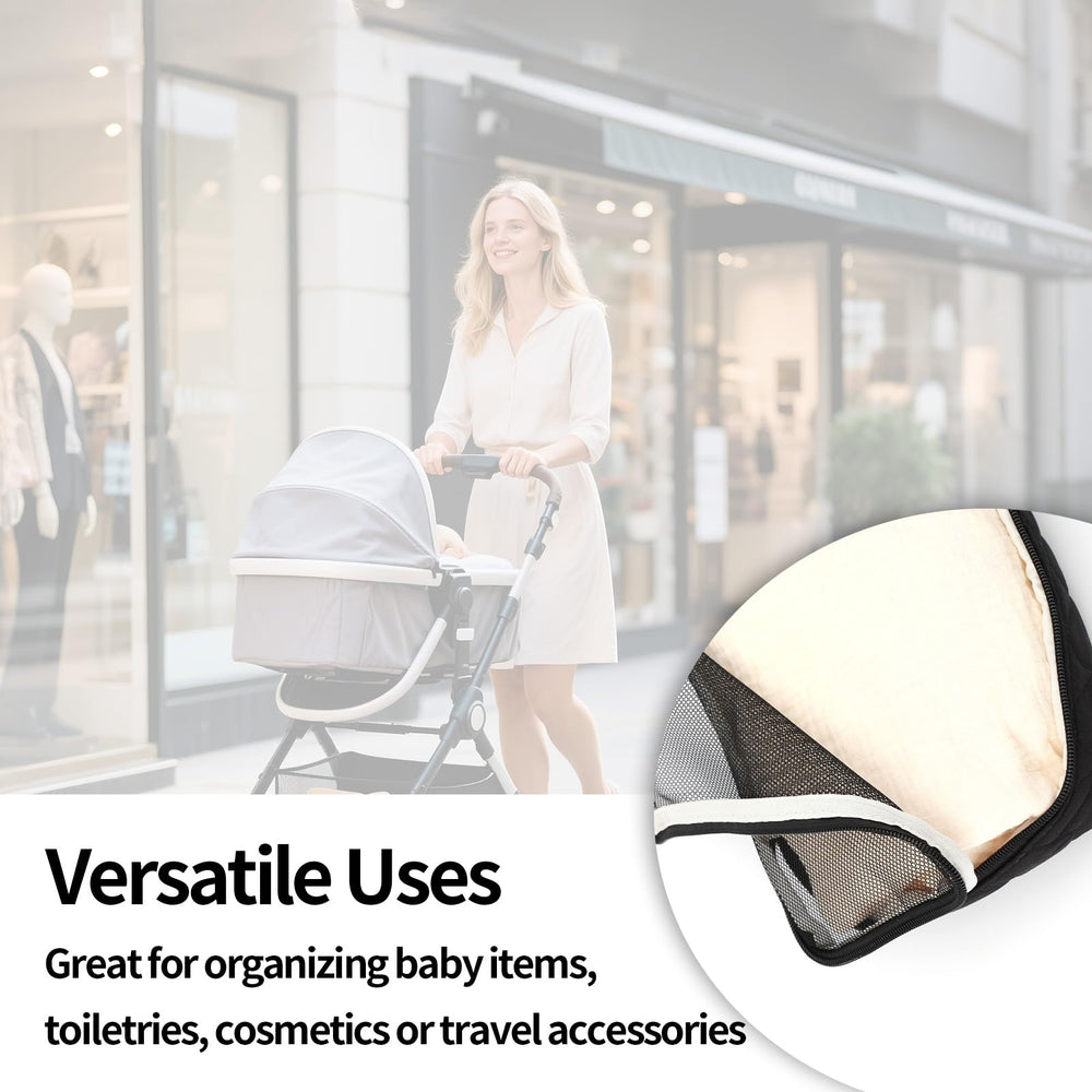 Lasuroa two-pack keeps baby items organized in your bag.