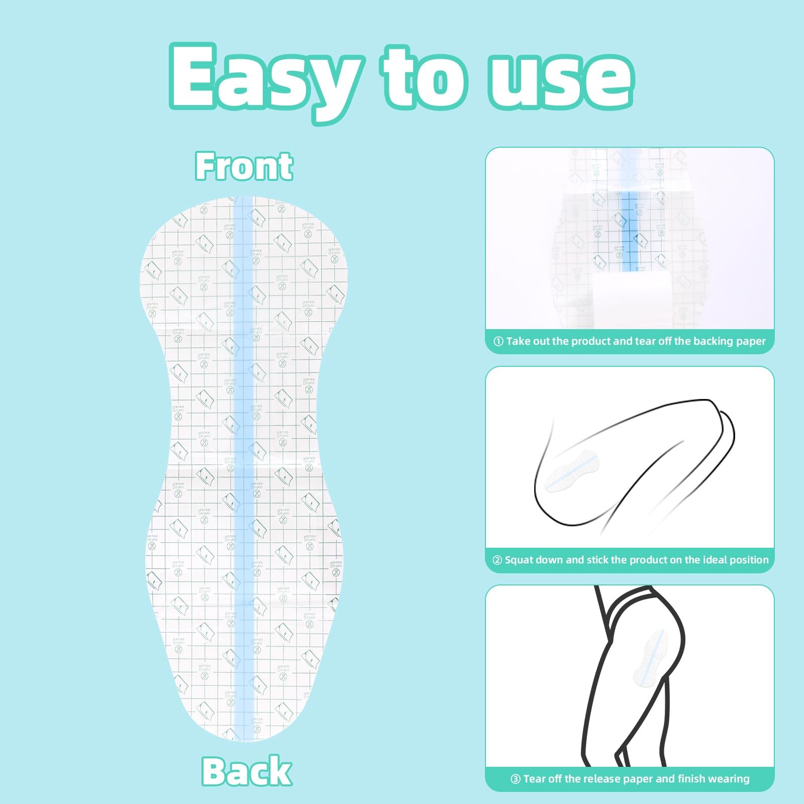 Lasuroa private patch close-up highlighting cotton-core for comfort.