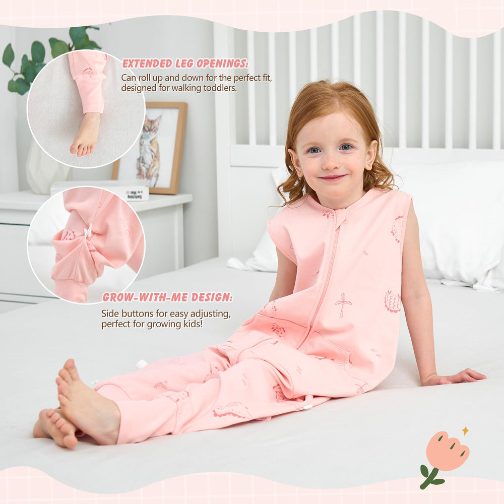 LAT Baby Sleep Sack features two large pockets and cute prints for bedtime fun.