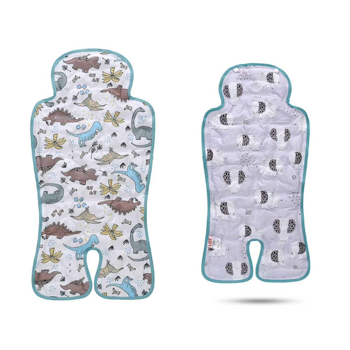LAT LEE AND TOWN gel car seat cooler pad with dinosaur front pattern for comfy stroller rides