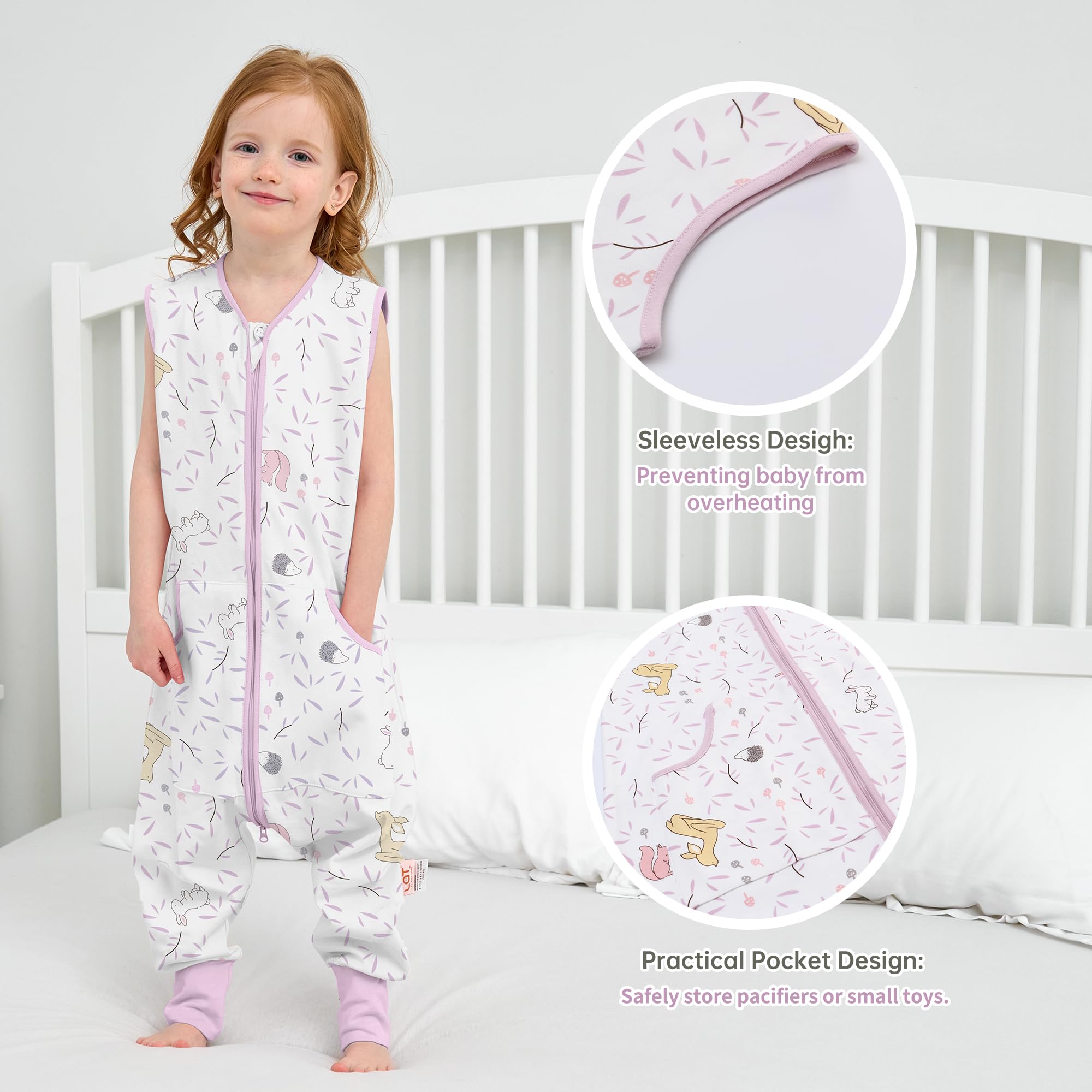 LAT LEE AND TOWN LAT 2Pack Sleep Sack double zippers for easy diaper changes.