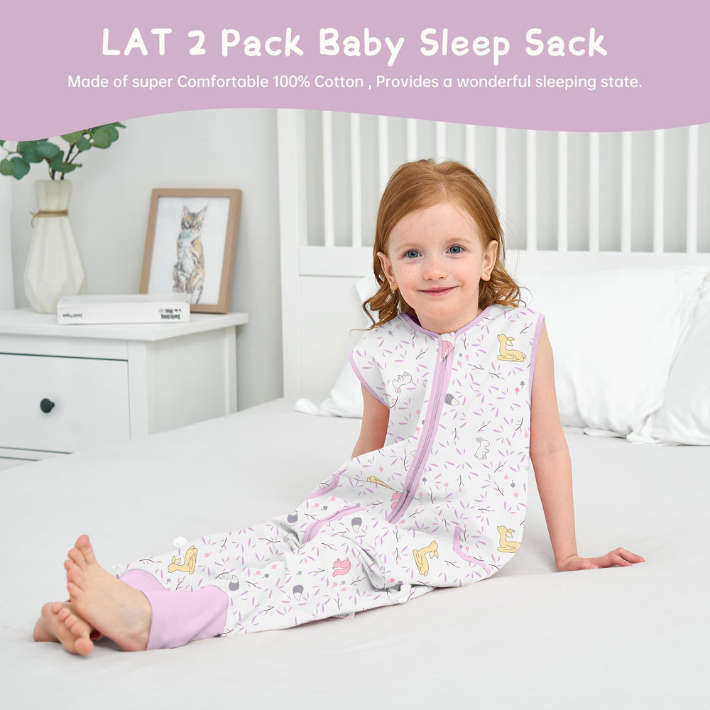 LAT LEE AND TOWN LAT 2Pack Sleep Sack with feet enables easy movement for active toddlers.