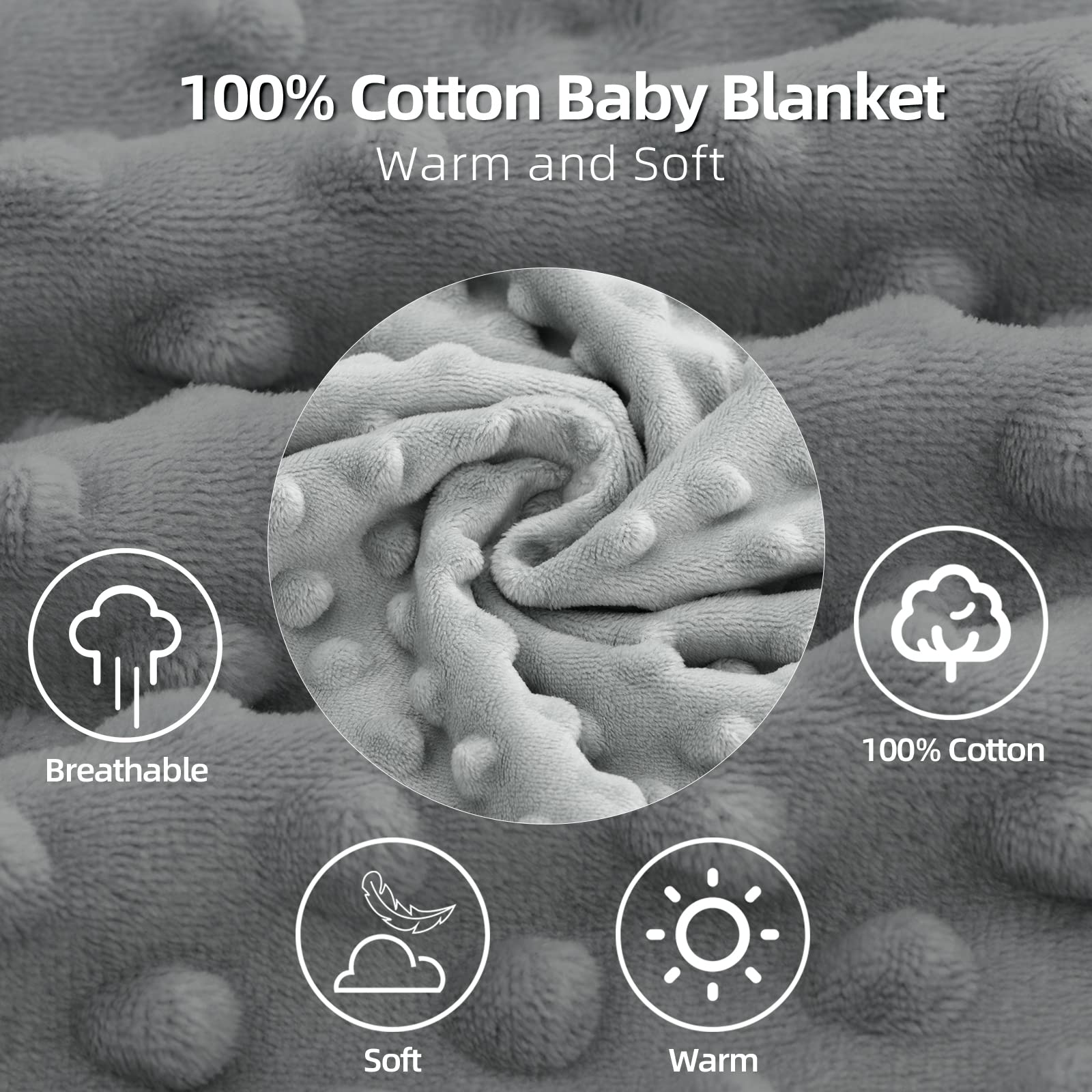 LAT LEE AND TOWN Minky Dot Blanket: all-season warmth without overheating