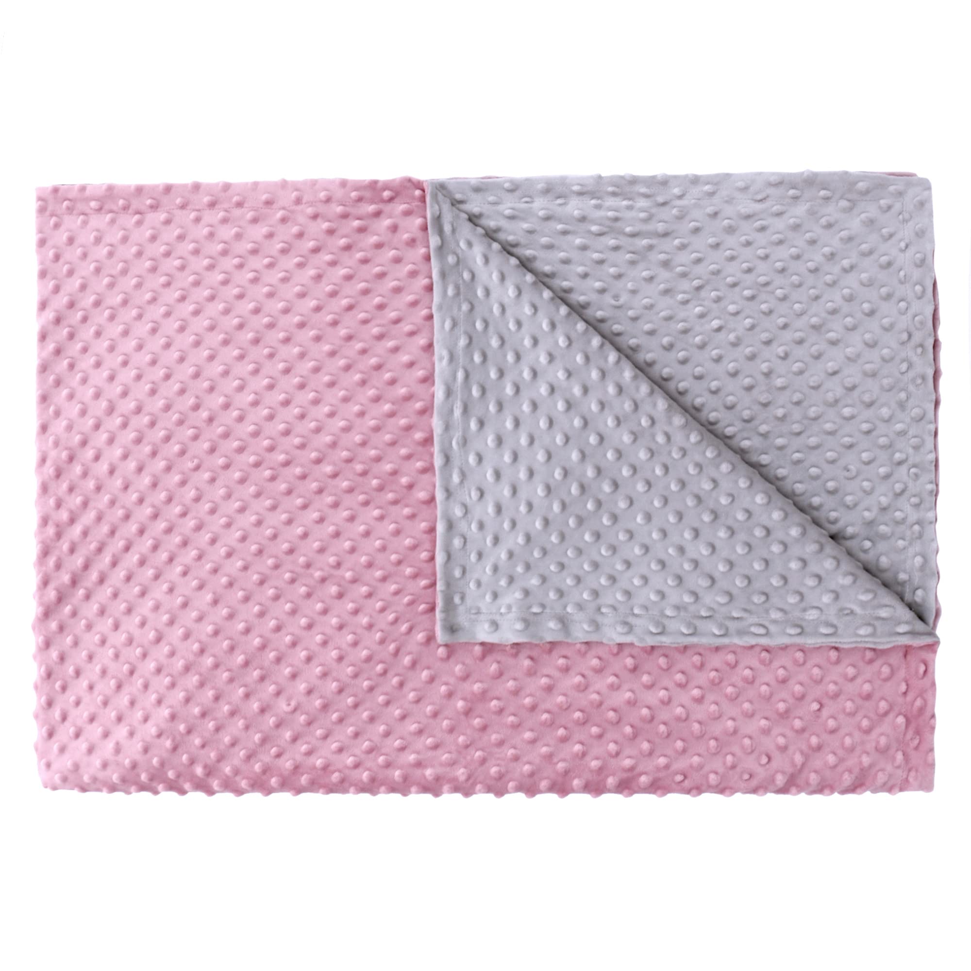 LAT LEE AND TOWN Minky Dot blanket in nursery as play mat.