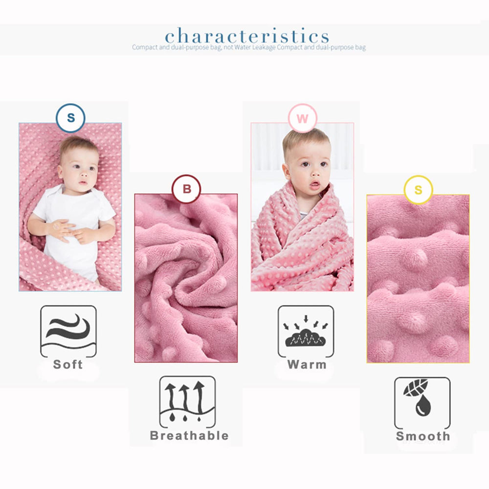 LAT LEE AND TOWN Minky Dot Blanket: versatile play mat for floor time