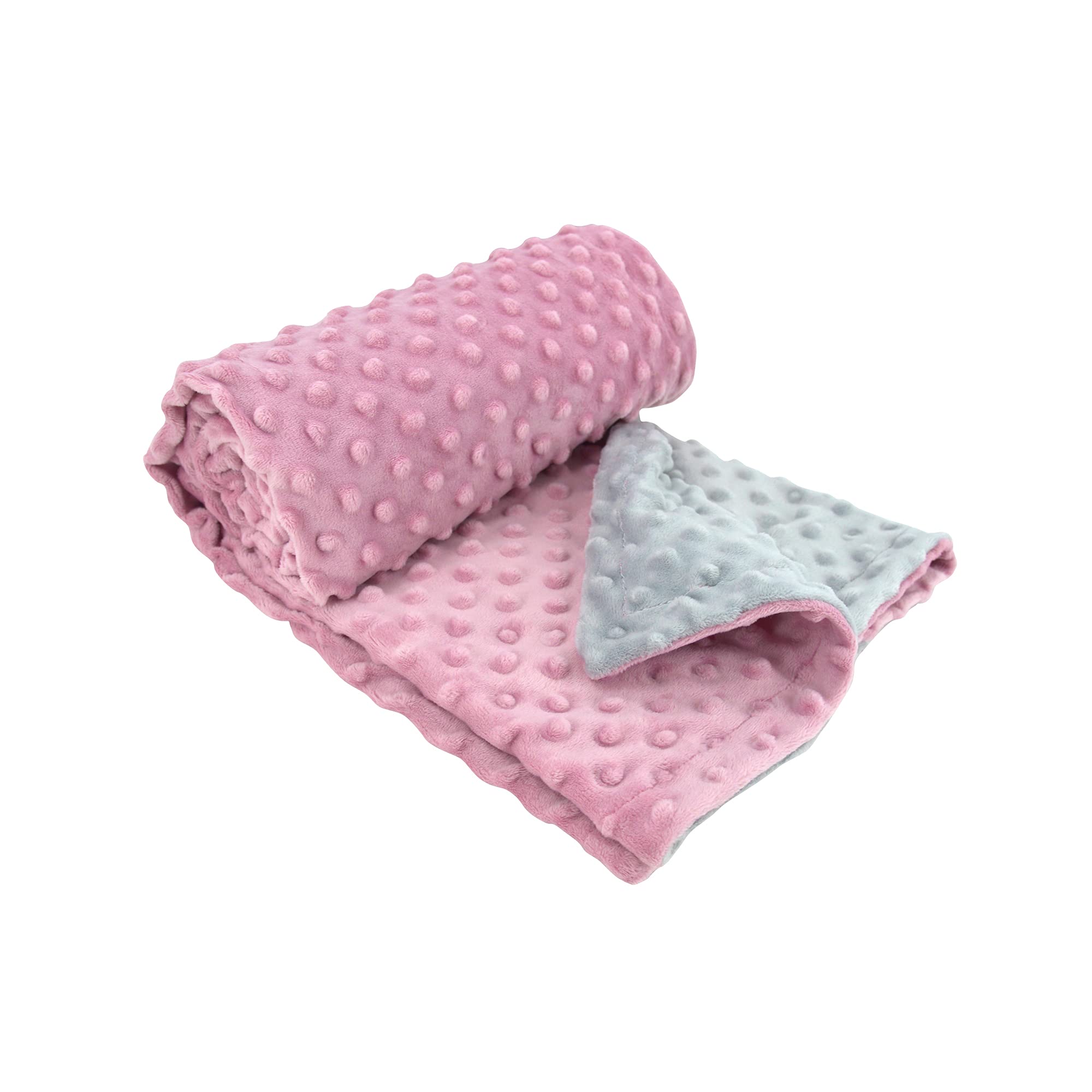 LAT LEE AND TOWN Minky Dot blanket close-up highlighting soft, breathable texture for newborn comfort.