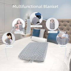 LAT LEE AND TOWN Minky Dot Blanket: stroller cover for on-the-go soothing