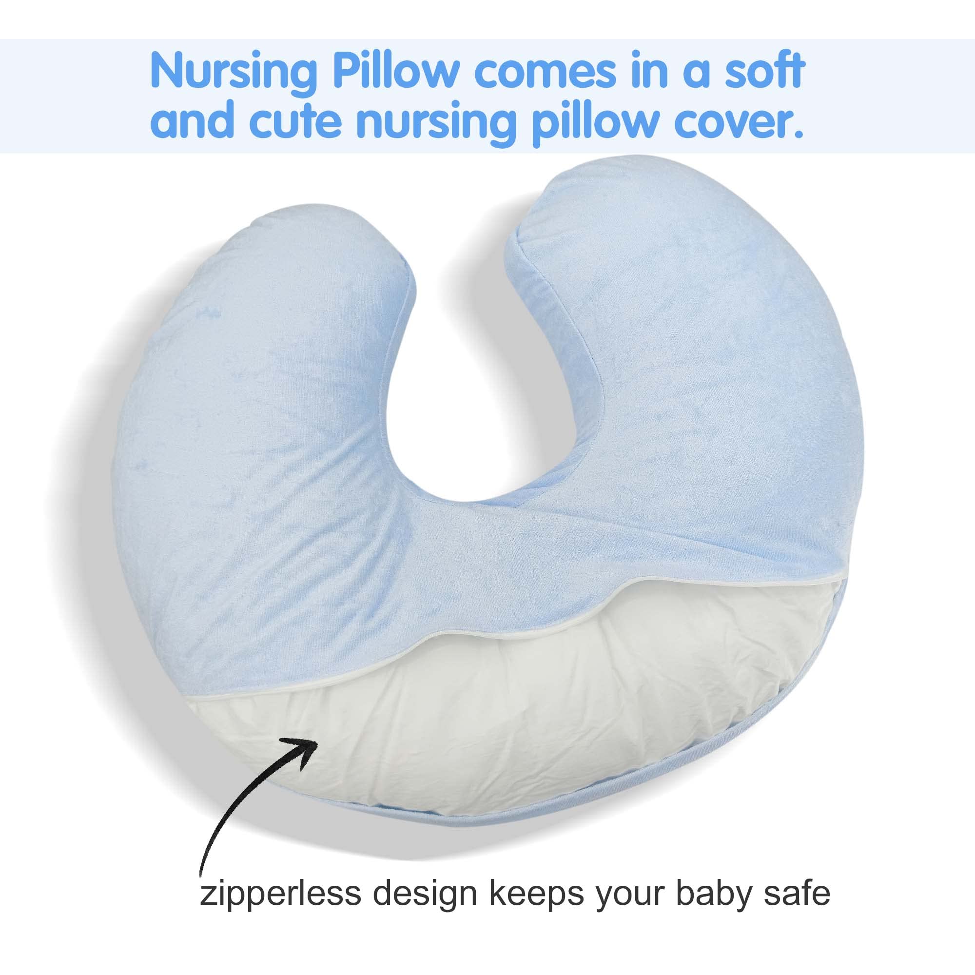 LAT LEE AND TOWN fluffy pillow core with polyester fill supports baby.
