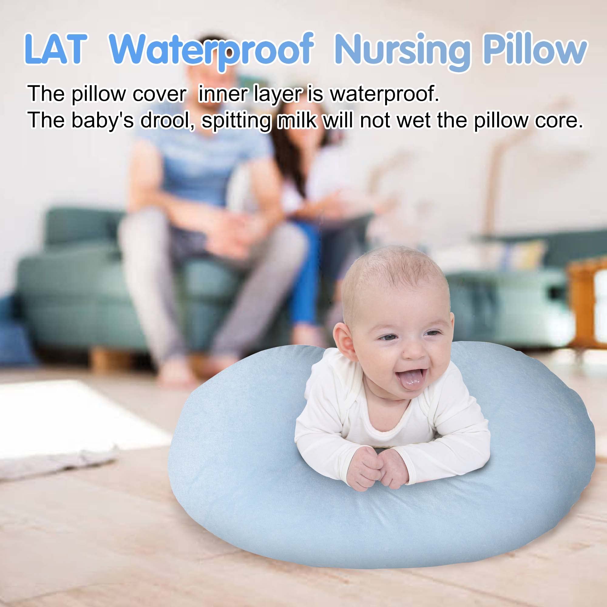 LAT LEE AND TOWN waterproof pillowcase keeps spills off while simplifying cleanup.