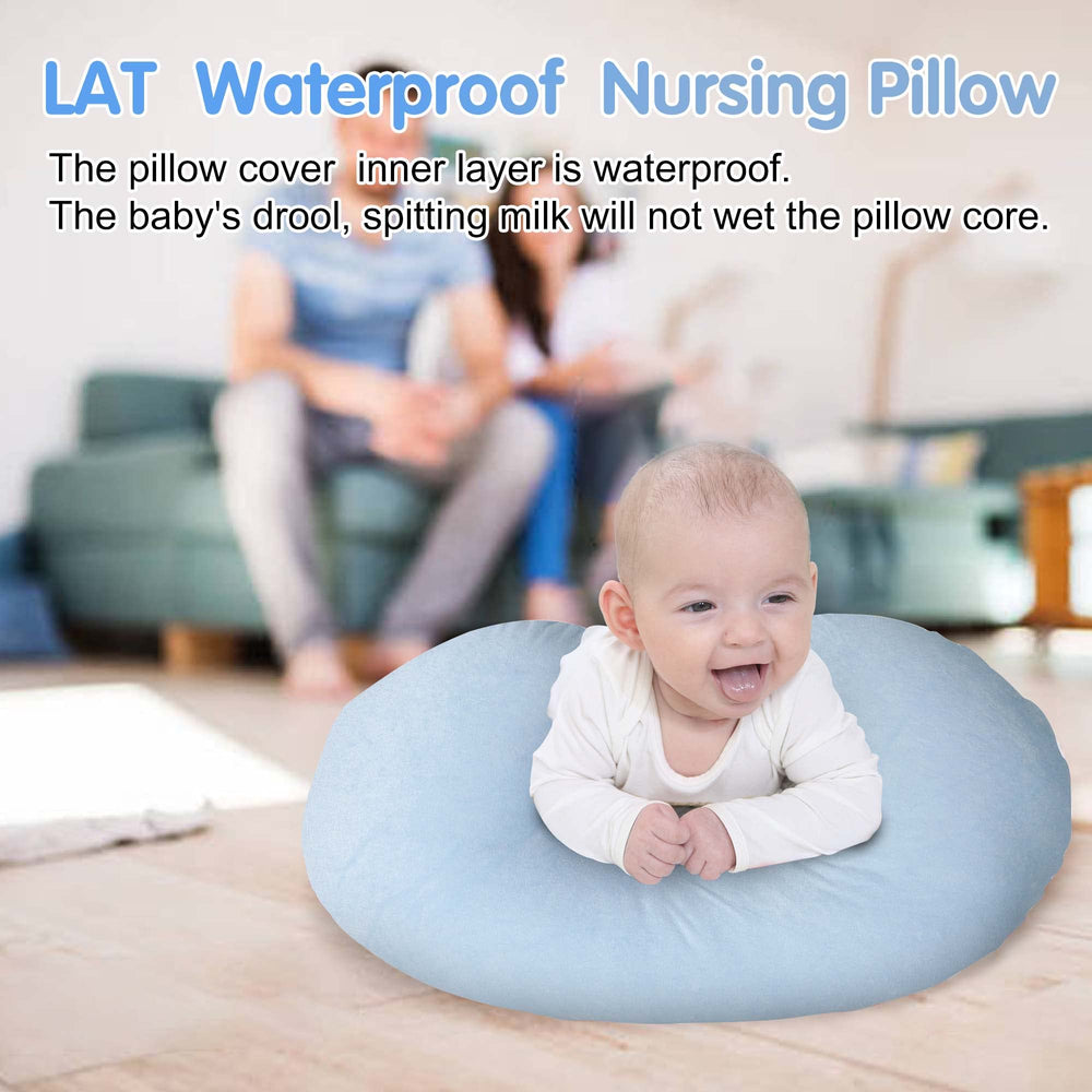 LAT LEE AND TOWN waterproof pillowcase keeps spills off while simplifying cleanup.