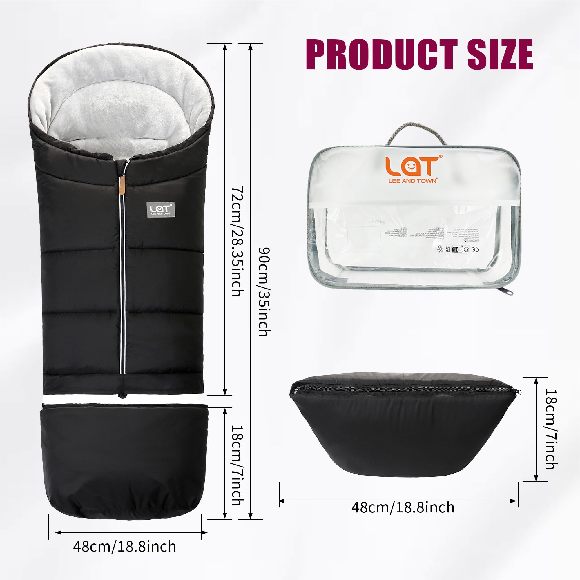LAT LEE AND TOWN bunting bag extended length demonstrates extra coverage on cold days