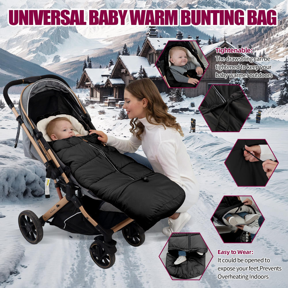LAT LEE AND TOWN bunting bag hood with drawstring keeps baby head warm
