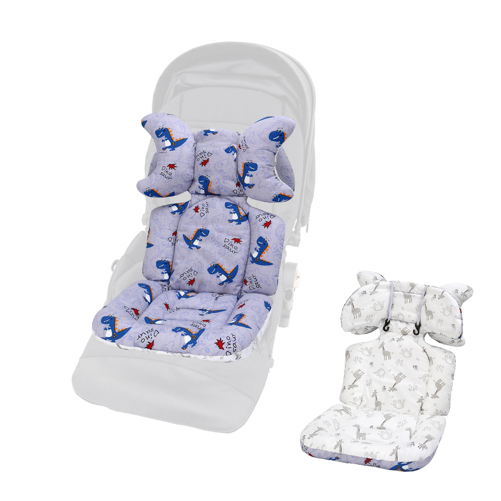 LAT LEE AND TOWN dinosaur stroller liner offers universal fit and breathable comfort.