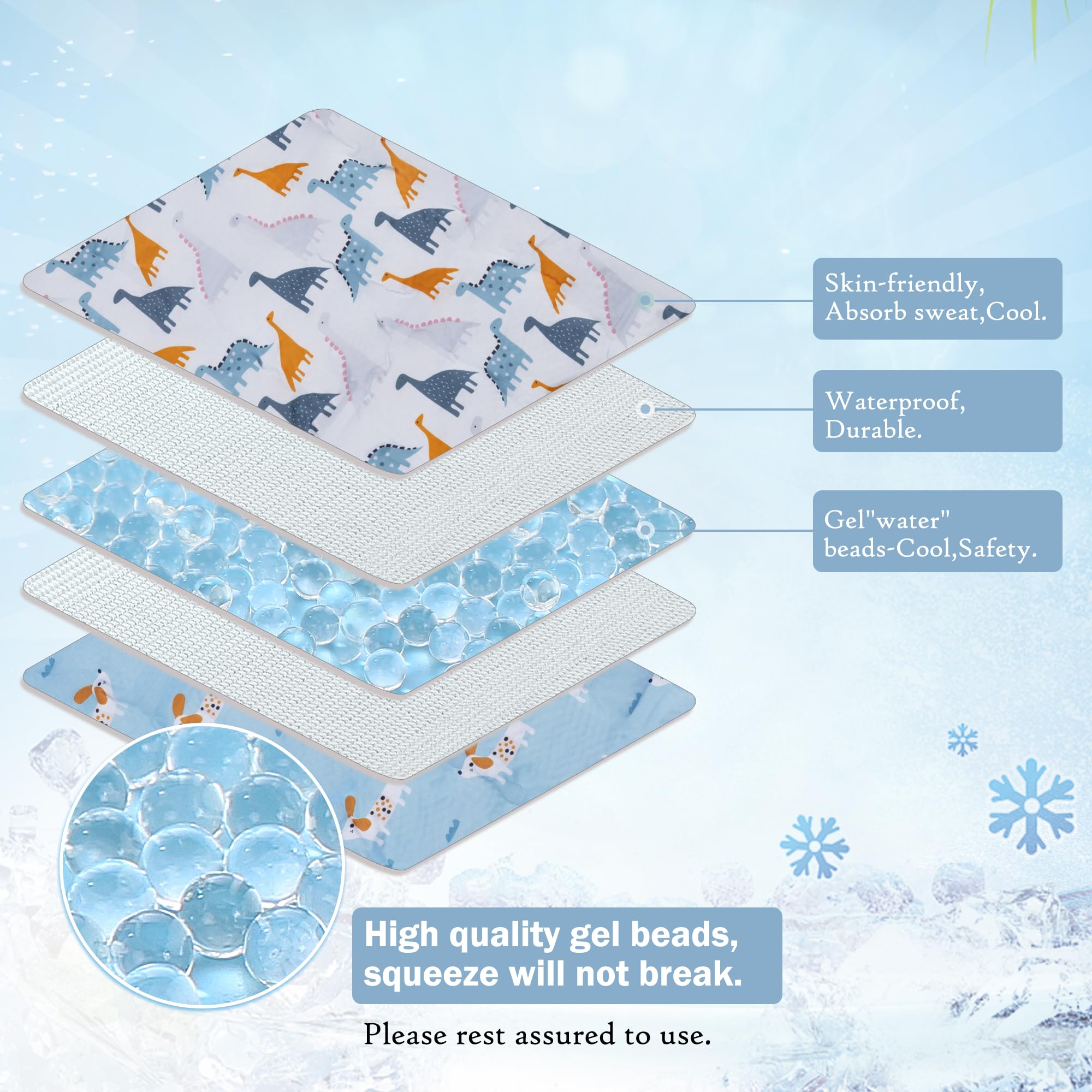 LAT LEE AND TOWN quick-clean cooling pad shown without machine washing