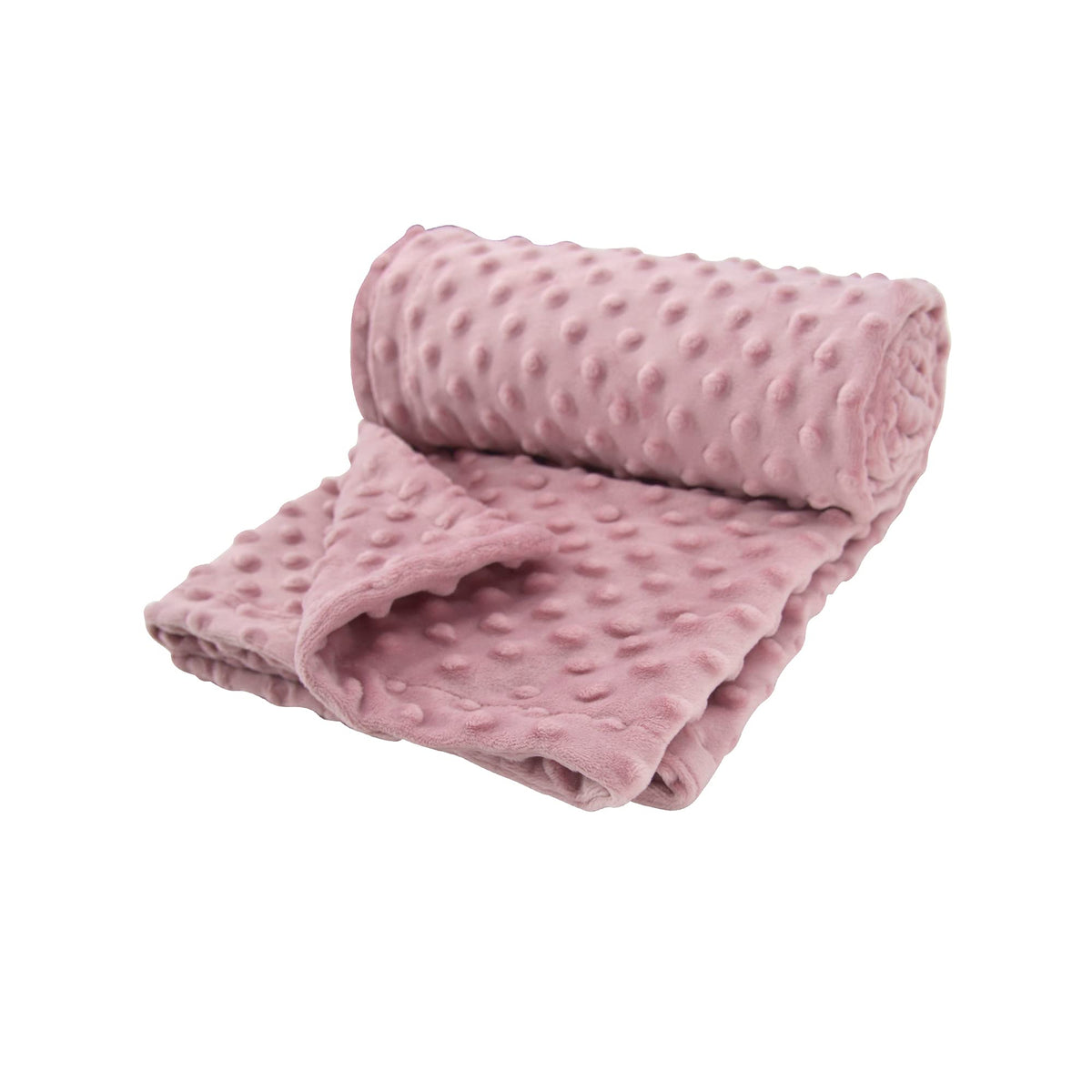 LAT LEE AND TOWN Minky Dot Blanket showing lightweight comfort for on-the-go cuddling