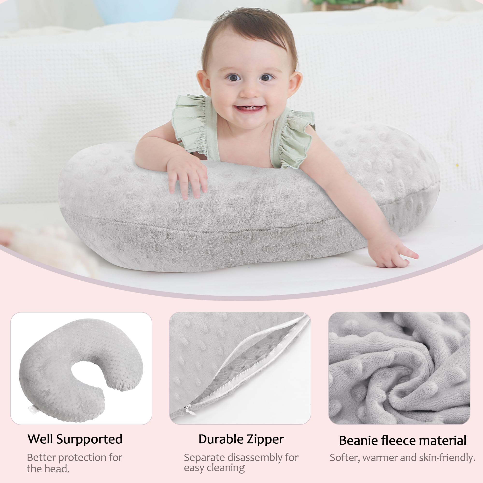 LAT LEE AND TOWN ergonomic U-shape provides arm and back relief during feeding