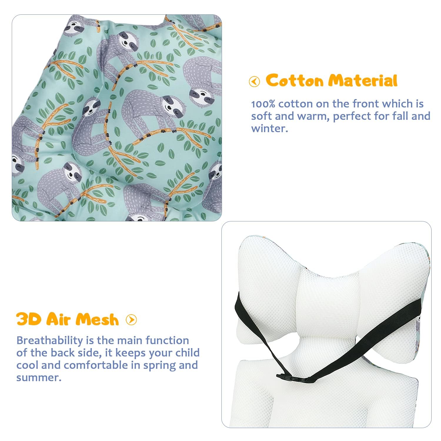 Lat Lee and Town stroller cushion provides 65cm coverage for most seats