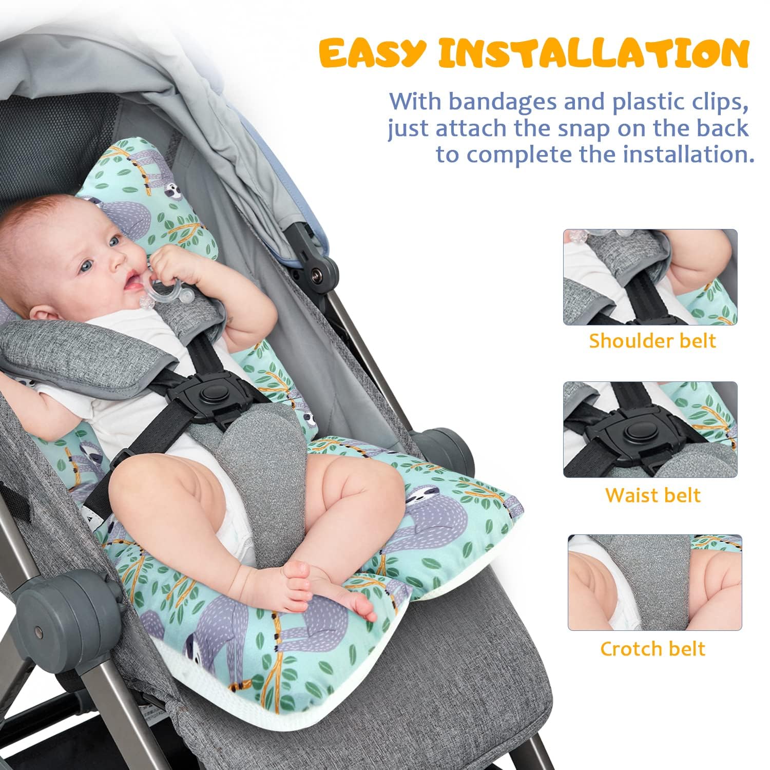 Lat Lee and Town stroller cushion features soft, lightweight materials for travel