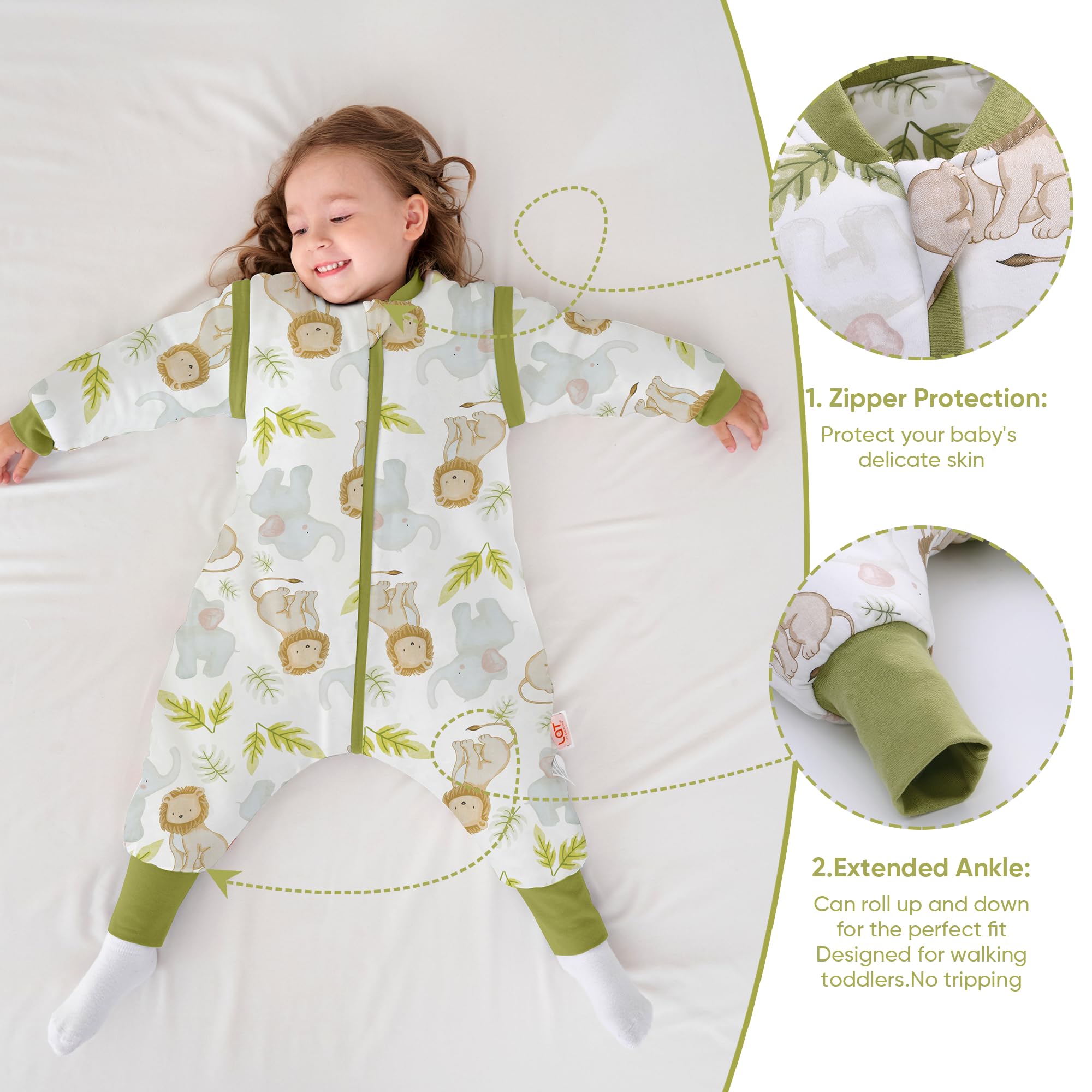 LAT LEE AND TOWN machine washable sleepsack simplifies laundry