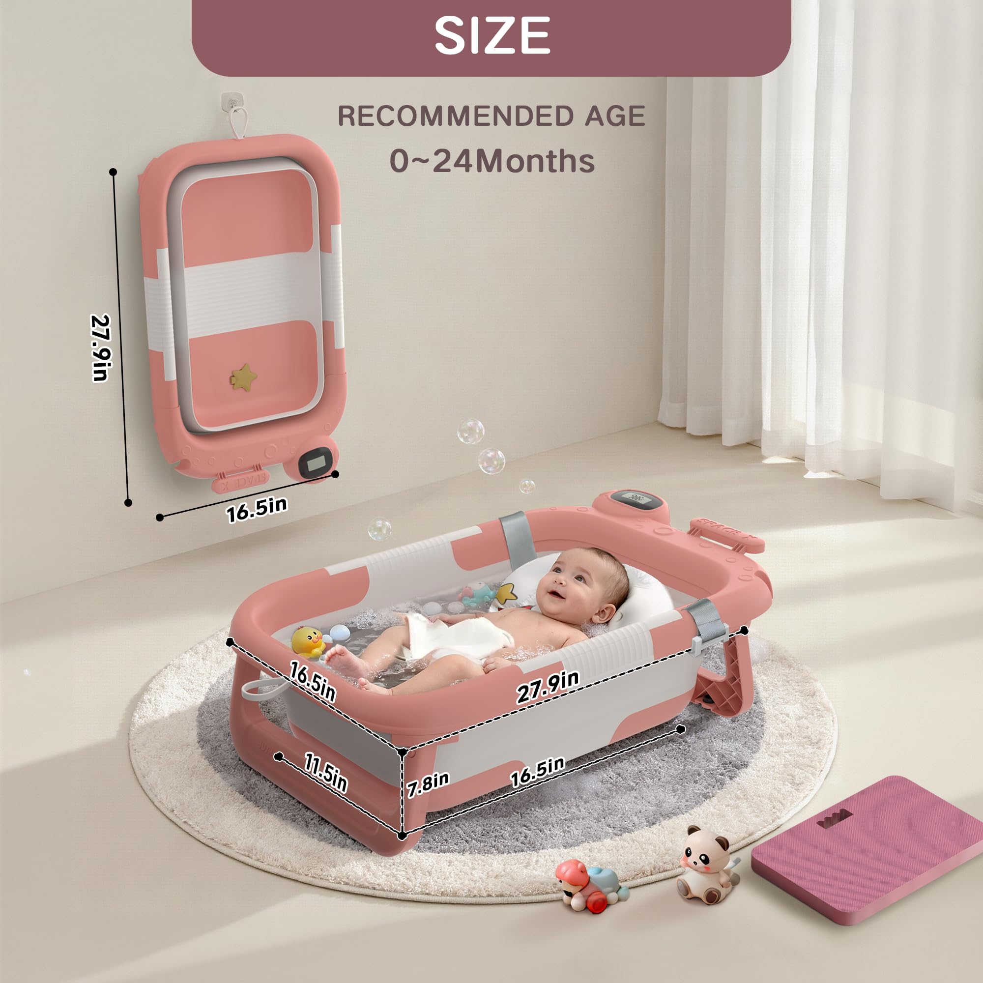 LAUJIA Soft Cushion bath offers plush comfort during every bath session.