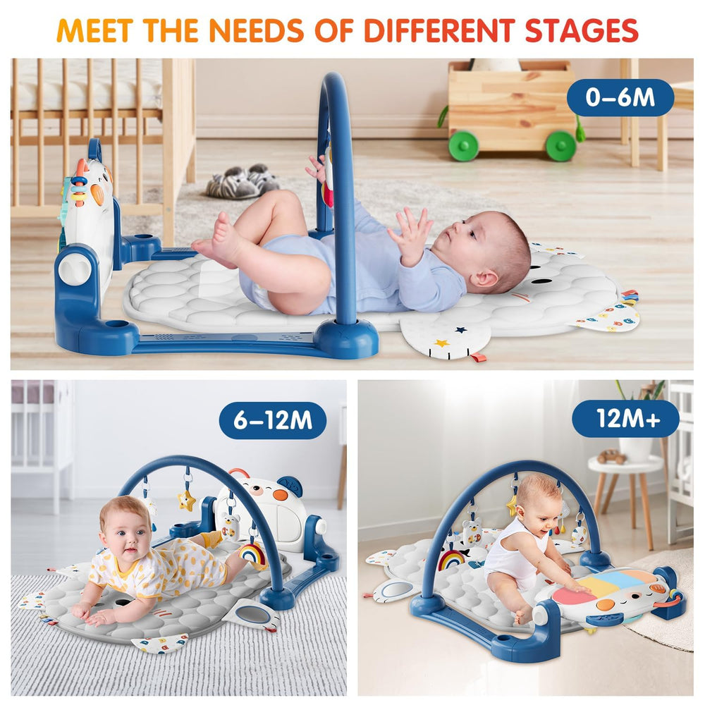 Lauon Baby Play Gym Mat Detachable Toys supports grasping and visual tracking.