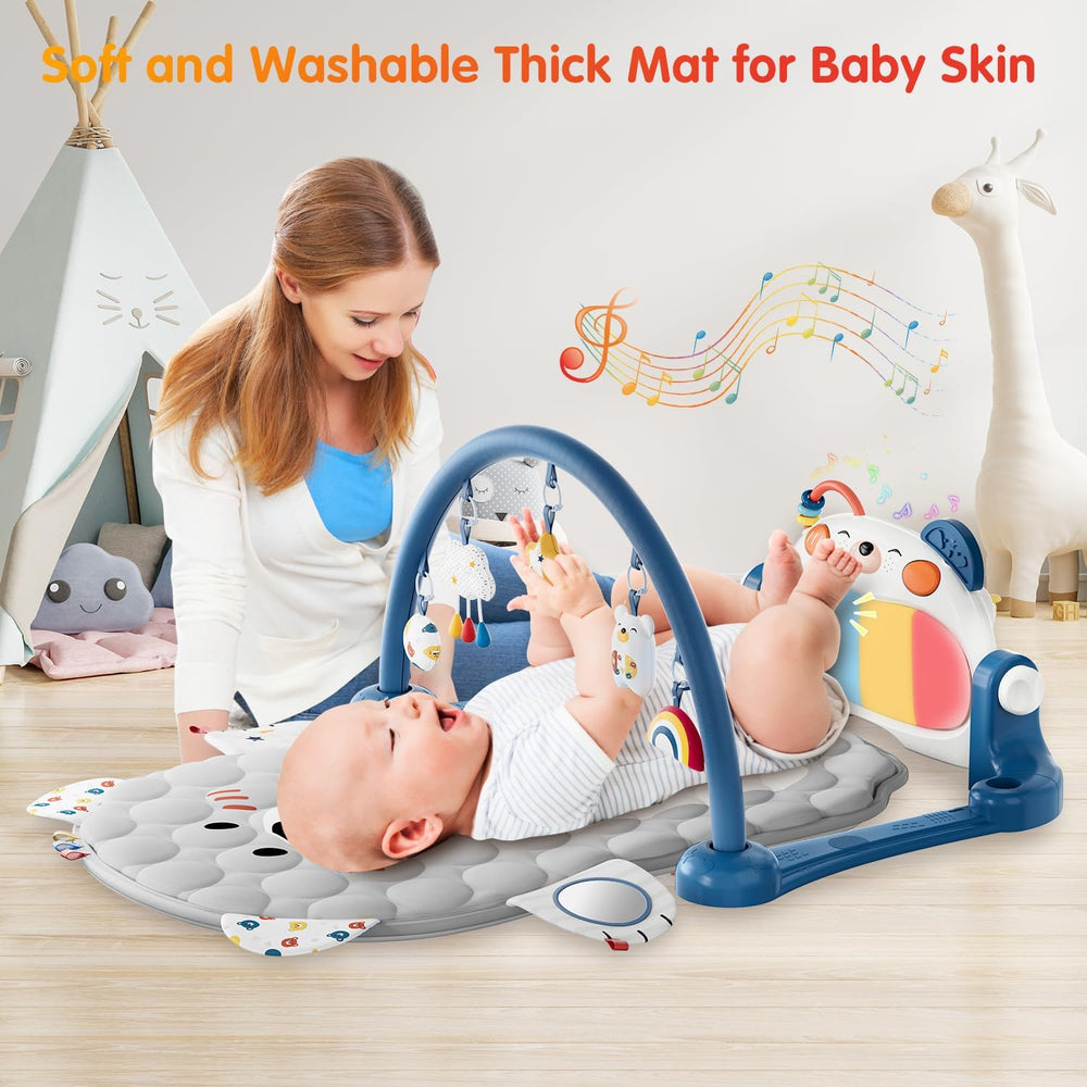 Lauon Soft, skin-safe mat keeps baby comfy indoors and outdoors.