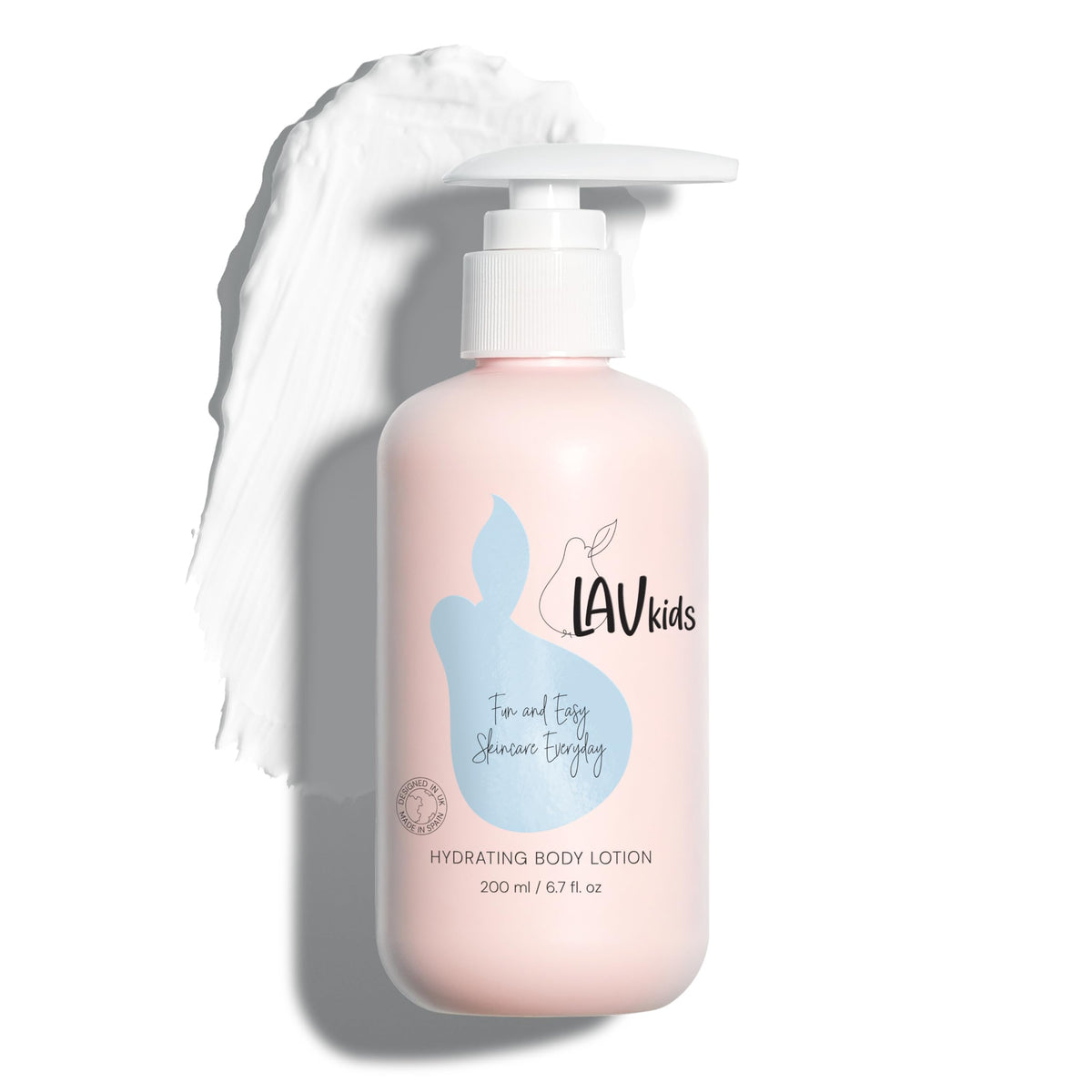 LAV KIDS Delicate Body Lotion bottle with camomile for soothing post-bath skin