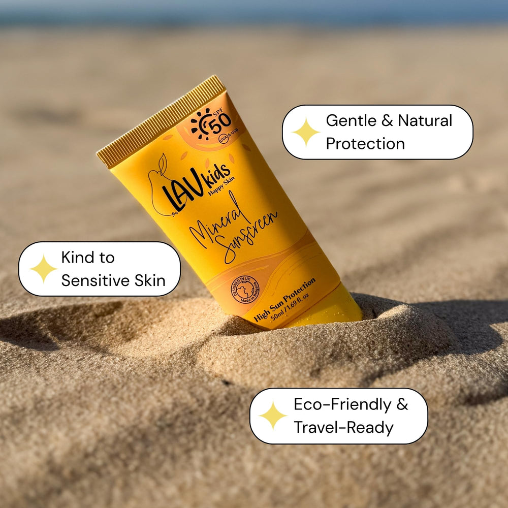 Key ingredients: hyaluronic acid, peptides, and squalane in LAV KIDS sunscreen