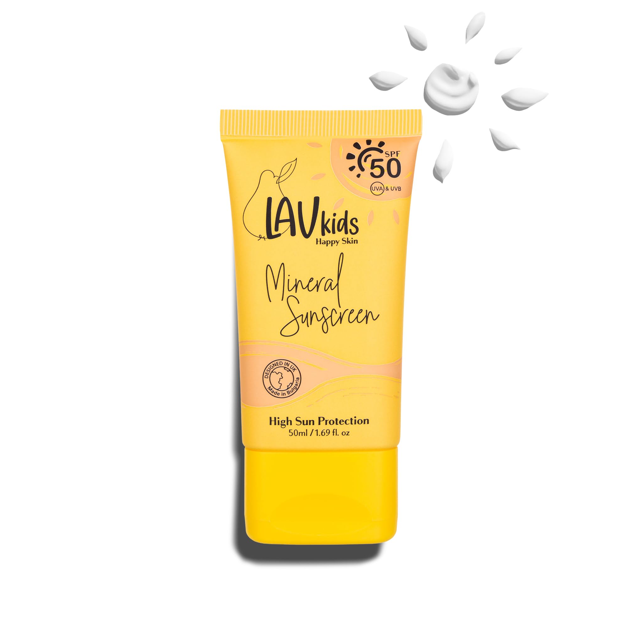 Water splash illustrating LAV KIDS sunscreen durability during activities