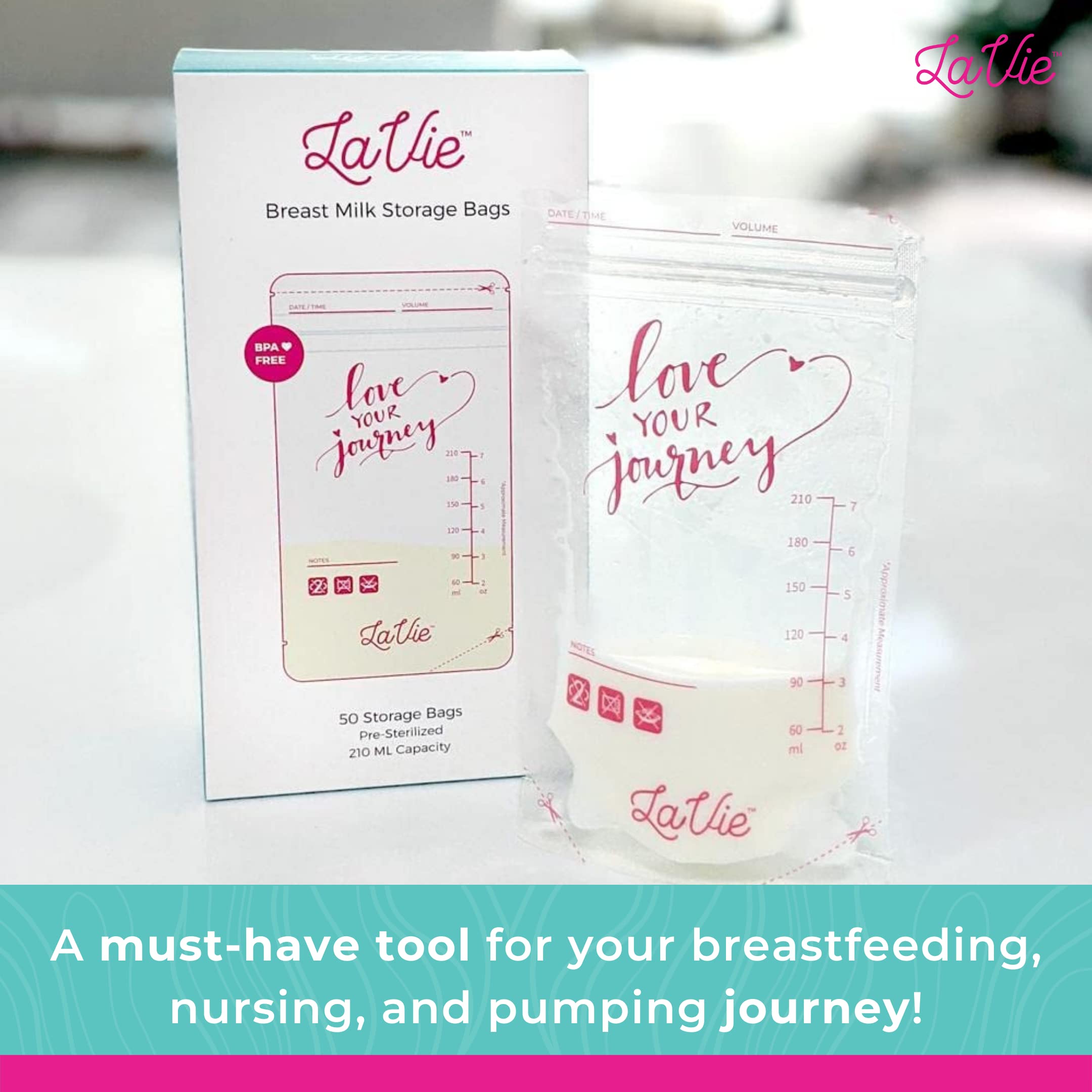 LaVie pre-sterilized heat-sealed bags ensure clean, ready-to-use storage.