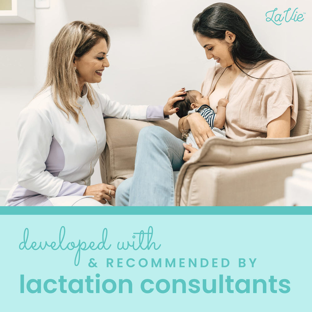 LaVie massager showing three-in-one design for milk flow support.