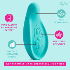 LaVie massager powered by rechargeable battery for cordless use.
