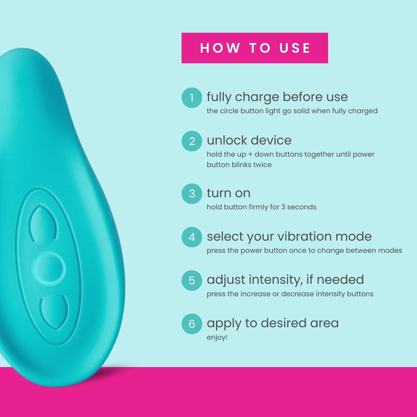 LaVie massager with soft carrying pouch for easy storage.
