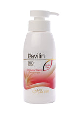 Lavilin Intimate Wash bottle showing gentle cleansing for sensitive skin and odor control