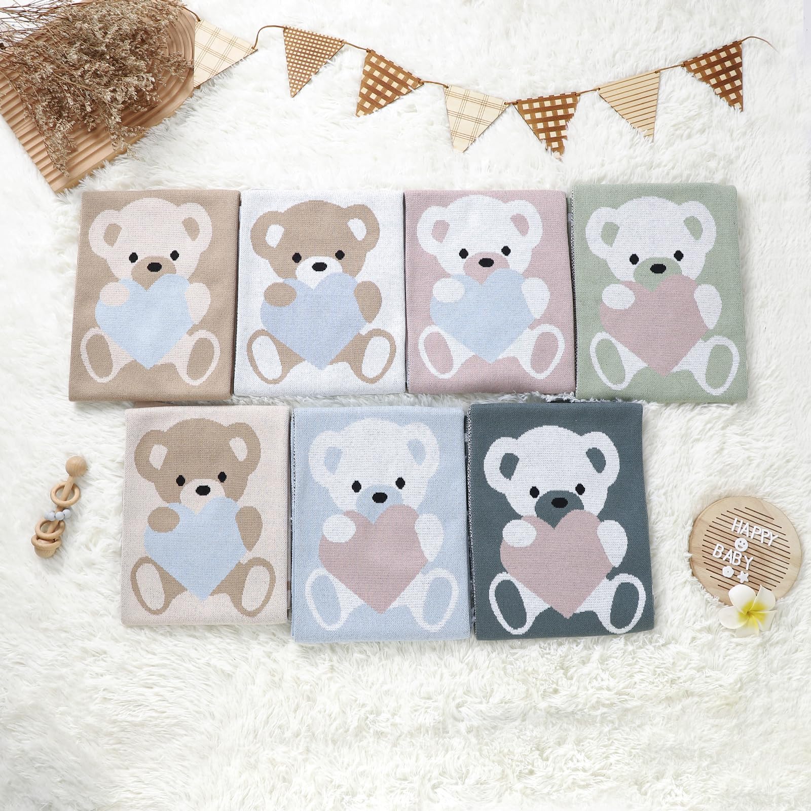 LAWKUL Babby Blanket light blue color for a calm nursery vibe.