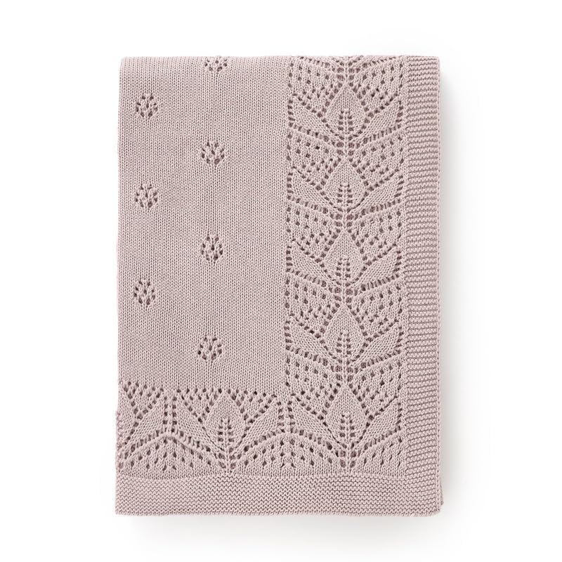 LAWKUL baby blanket with floral knit elevates nursery comfort.