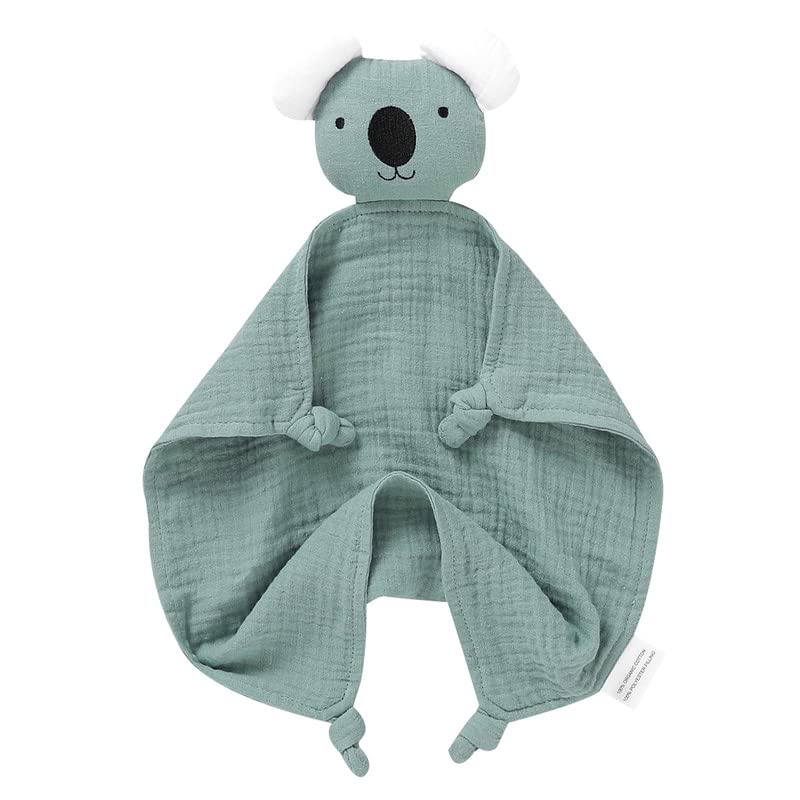 LAWKUL koala green baby lovey provides soothing cuddles for nap time and travel.