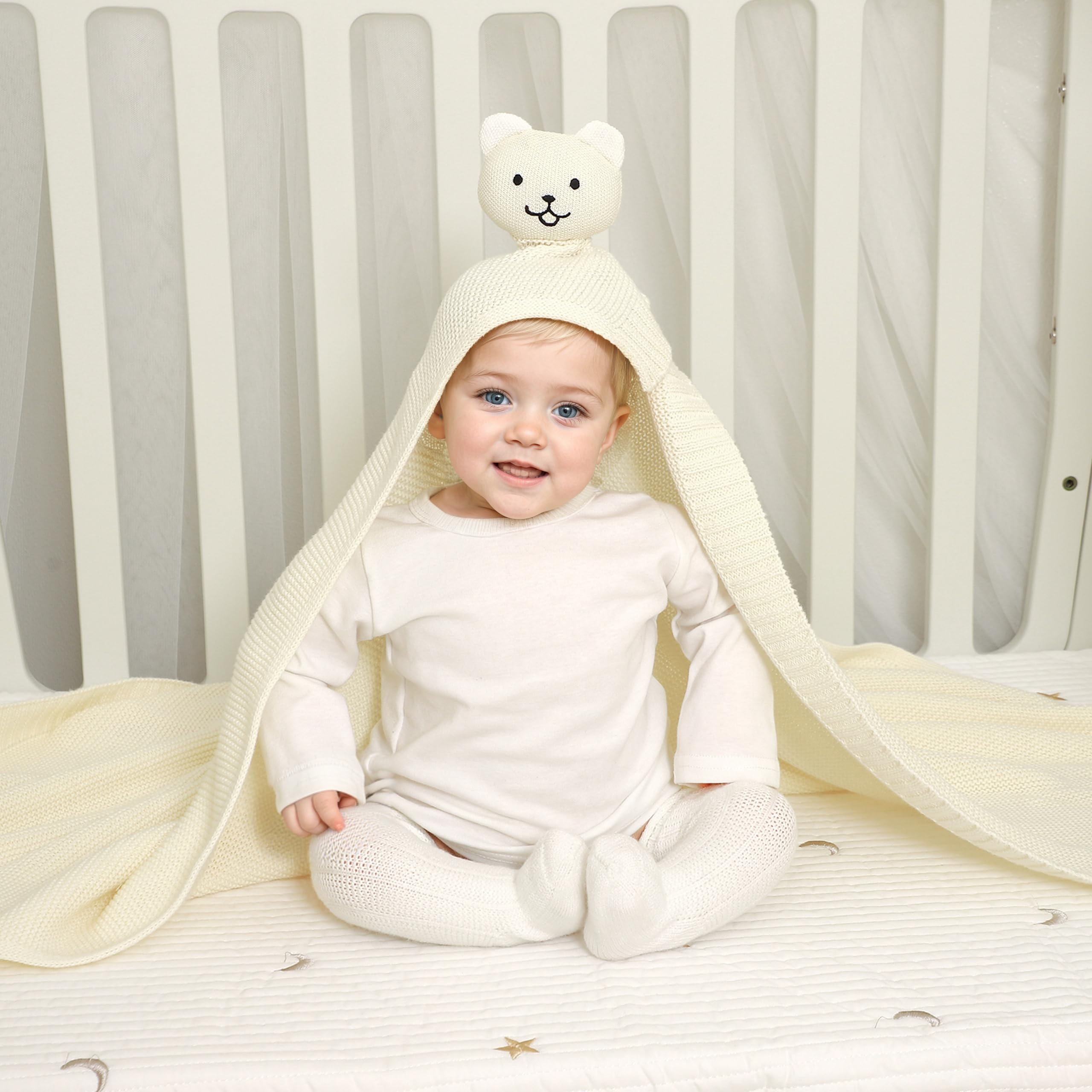 LAWKUL Bear Lovey blanket in packaging, ideal for gifting and easy storage.