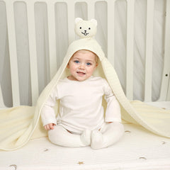 LAWKUL Bear Lovey blanket in packaging, ideal for gifting and easy storage.