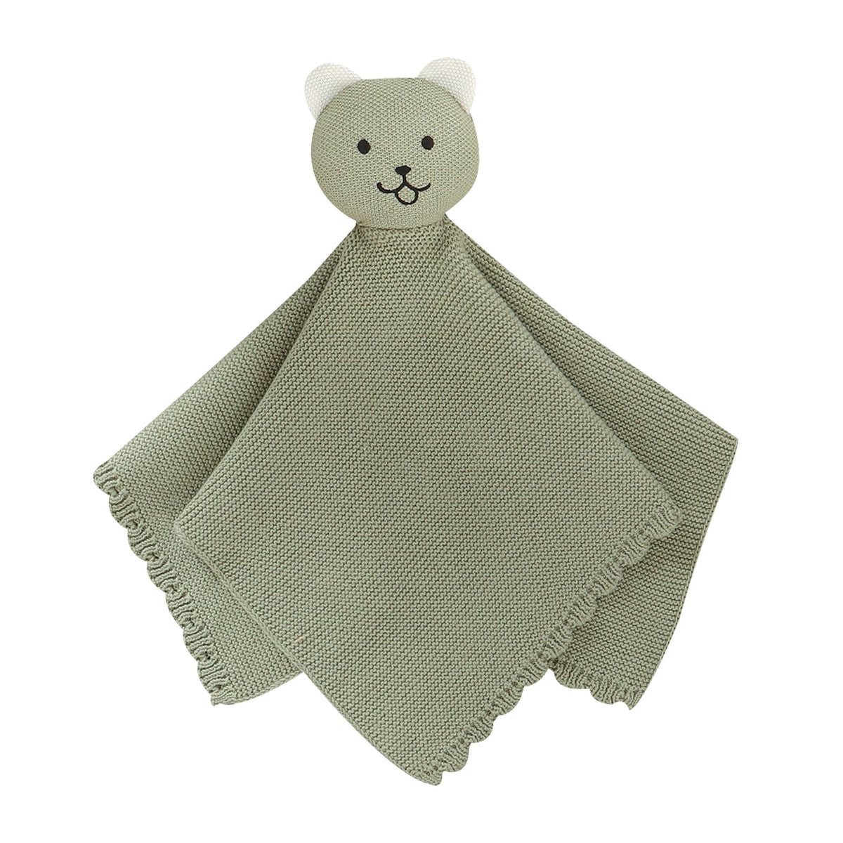 LAWKUL Bear Lovey close-up shows ultra-soft cotton texture for newborn comfort.