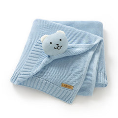 LAWKUL bear lovey face closeup for comforting baby touch