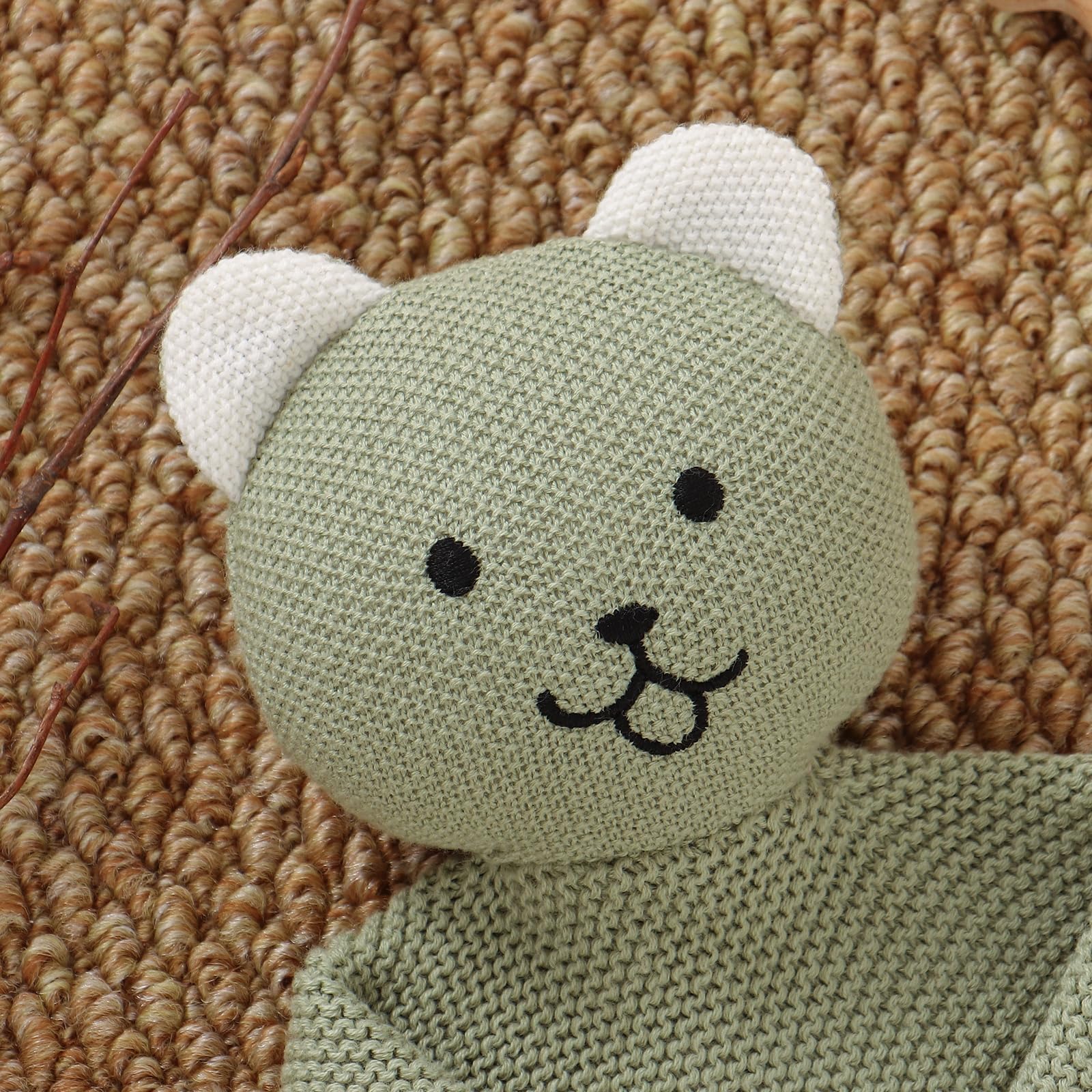 LAWKUL Bear Lovey gift idea in a nursery setting suggests gender-neutral design.