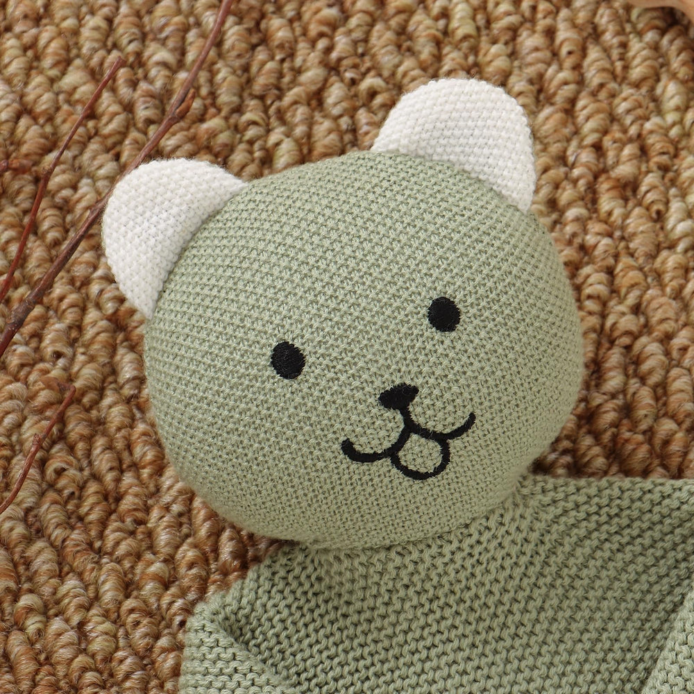 LAWKUL Bear Lovey gift idea in a nursery setting suggests gender-neutral design.