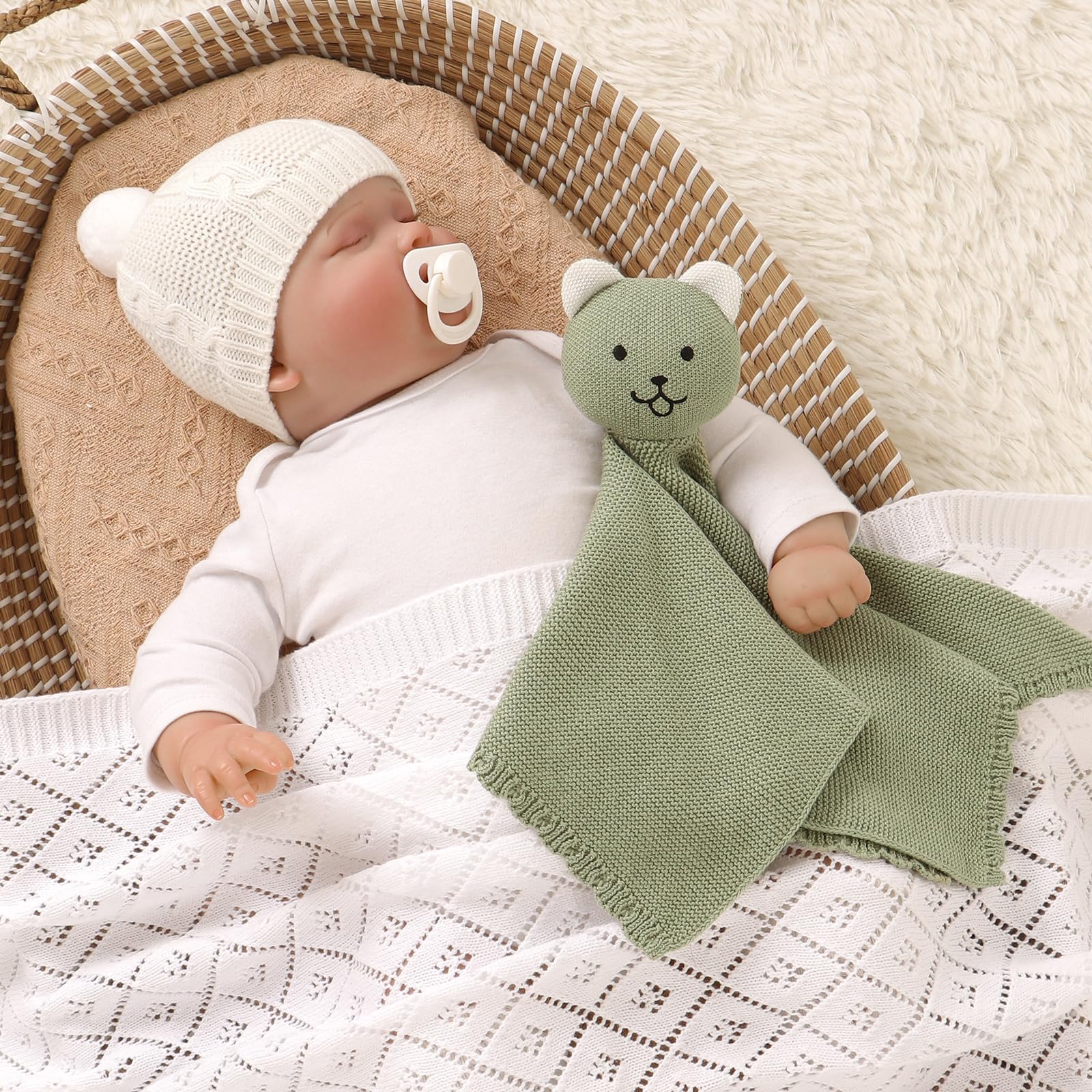 LAWKUL Bear Lovey satin-edge detail provides smooth, comforting edges for self-soothing.