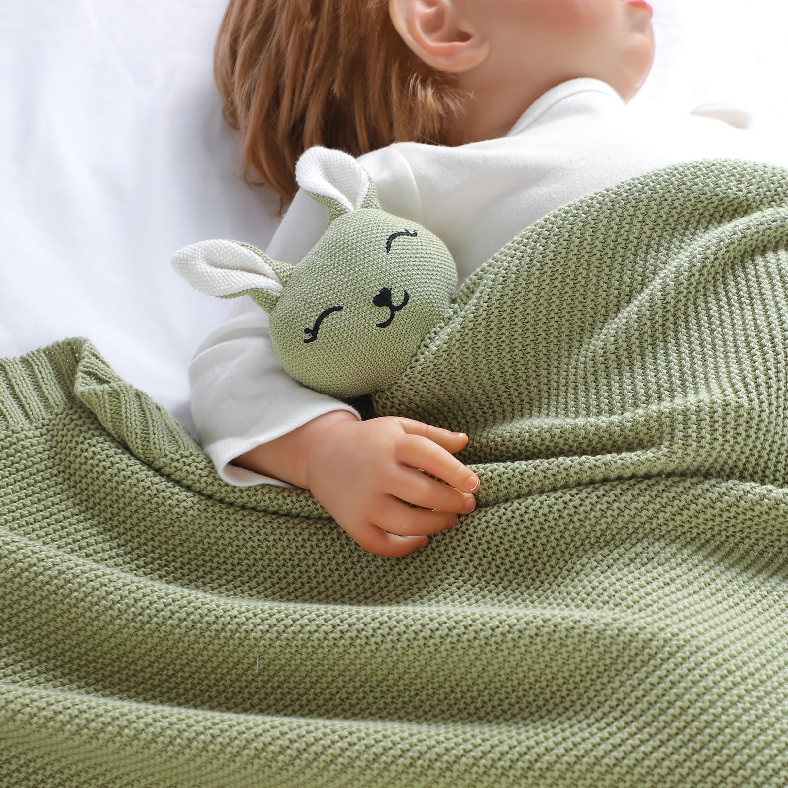 LAWKUL Bunny Lovey satin edges offer gentle handling and comforting touch