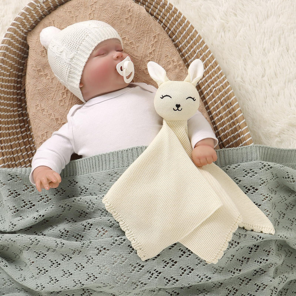 LAWKUL Bunny Lovey satin edges for smooth, safe handling during play