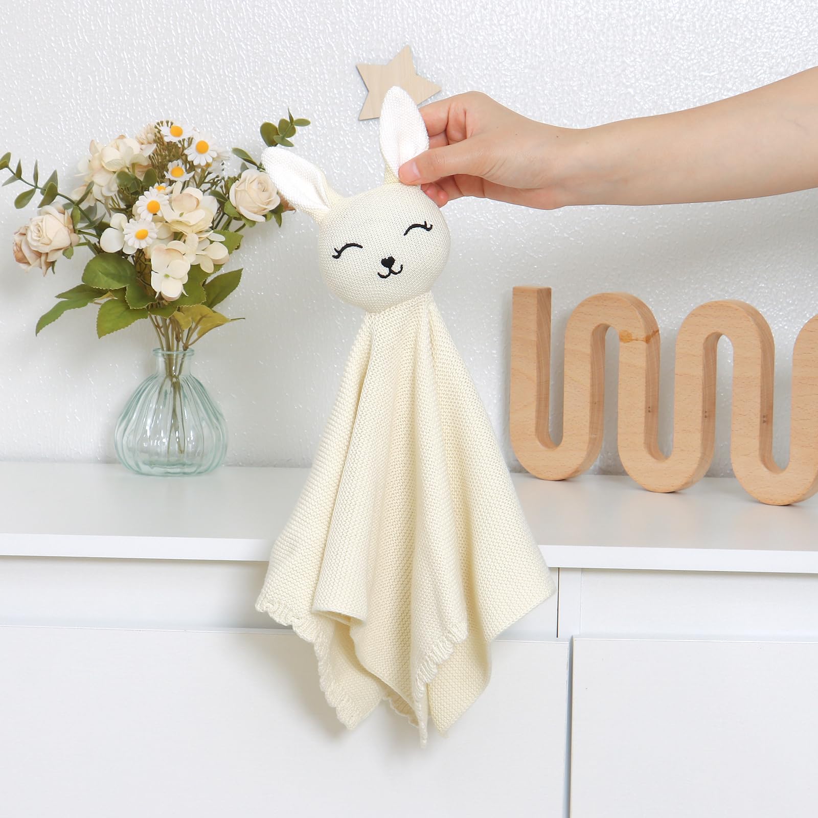 LAWKUL Bunny Lovey size 40x30 inches for swaddling and cuddles