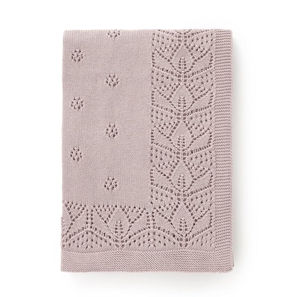 LAWKUL cellular blanket in lavender offers gentle warmth for newborns.