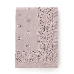 LAWKUL cellular blanket in lavender offers gentle warmth for newborns.